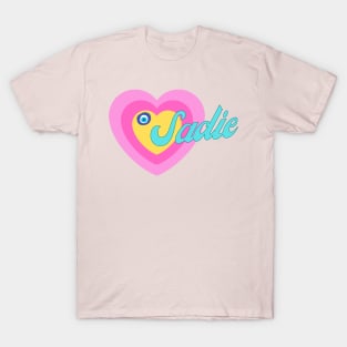 Sadie in Colorful Heart Illustration T-Shirt